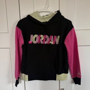 Jordan Kids' Hoodie in Black, Pink, and Green